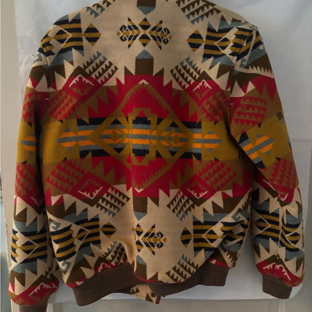 Pendleton Mens Snap Front Wool Bomber Jacket - Picture 3 of 6